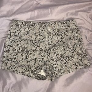 High Rise, Cotton, Patterned Shorts
